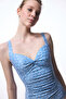Blue Gathered Swimsuit - 3