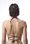 Nixie Striped Buckle Triangle Bikini Top - 2