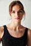 Seamless Lurex Black Crop Top - 4