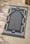 Diamond Prayer Rug Velvet Soft Textured Premium Prayer Mat 70X110 |   Navy Blue Luxury Prayer Rug - 6