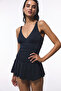 Black Skirted Removable Covered Swimsuit - 4
