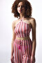 Striped Moi Halter Neck Crop Top - 2