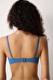 Ribbed Lifting Bonding Dark Blue Bra - 5