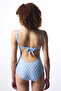 Colorful Diamond Patterned Shiny Swimsuit - 2