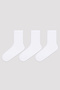 White Basic Tennis 3-Piece Socks