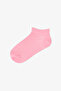 Girl's Basic Colorful 4-Piece Booties Socks - 4