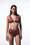Light Brown Astrid Deep V Cut Bikini Top - 4