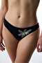 Black Embroidered Bikini Bottom