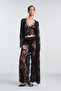 Pirra Lace Dantel Black Dressing Gown - مجموعة Privee - 4