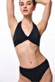 Black New Triangle Twist Bikini Top