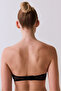 Black Gathering Underwire Strapless Lotus Bra Without Padding - 5