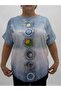 Plus Size Stone Detailed Patterned Loose Women's Blouse - 7