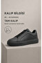 Men's Black Leather Casual Sneakers Sports Shoes - 7