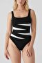Egyptian Piece Large Size Swimsuit Black