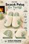 Women's House Slippers Plush Sweet Frog Figured Slippers Dowry and Bundle Slippers Do Not Make Noise Thick Sole