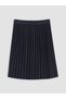 Two Mt Shop Quality Lcw Kids Navy Blue Pleated Girls' Skirt - 6