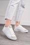 Daily White Stone Women's Sneaker Lace-Up Serrated Sole Suede Detailed Walking Sports Shoes 07 - 4