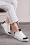 Casual White Black Women's Sneaker Lace-Up Serrated Sole Suede Detailed Walking Sports Shoes 07 - 2