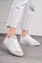 Daily White Stone Women's Sneaker Lace-Up Serrated Sole Suede Detailed Walking Sports Shoes 07 - 4