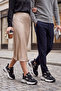 Urban Motion Black and White Thick Sole Sneaker Black - 4