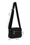 Women's Vegan Black Messenger Bag - 2