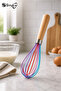 Bamboo Handle Silicone Whisk Colorful 30 cm - 2
