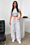 Women's Sweatpants 2-Pack - Black - Gray - Waist-Tied, Suitable for Daily Use, Comfortable Fit, Washable Fabric - 4