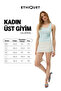 Lillesol women's ribbed look slim fit body-fitting pool collar cotton basic turquoise tank top - 7