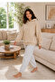 Women's Soft 3 Thread Ribbed Combed Cotton Hooded Sweatshirt - 2