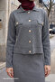 Gray Knitwear Set with Jacket and Dress - 2