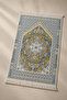 Diamond Prayer Rug Velvet Soft Textured Premium Prayer Mat 70X110 |   Blue Luxury Prayer Rug - 5