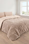 Double size luxury beige 4 seasons wellsoft duvet set double sided 195x215 cm (2 pillow cases included) - 5