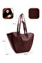 Bordo Shk262 Faux Leather Snap Fastener Large Single Compartment Wallet Hand, Arm and Shoulder Bag - 4
