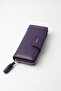 Genuine Leather Women's Wallet-Portfolio 65133-Purple - 2