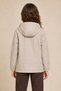 Sports Girl's Stone Lined Waterproof and Windproof Hooded Raincoat with Double Zipper Pockets - 3