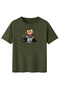 Unisex Multi-Colored Street Rider Teddy Bear Printed 100% Cotton Crew Neck T-Shirt - 2
