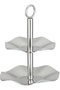 Al Saif Gallery Stainless Steel Serving Rack, 23/18 cm, 2 Tiers, Wavy - Silver - 3