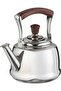 Al Saif Gallery Steel Teapot, Wooden Handle, 5 Liter - Silver - 3