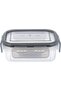 Al Saif Gallery Plastic Food Container with Lid, 270 ml, 13x9x5 cm, Rectangle - Gray - 4