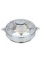 Al Saif Gallery Maglit Steel Food Container, 35 cm, Gold-Silver Embossed - 3