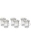 Al Saif Gallery Glass Torch Set, 6 Pieces, 200 Ml, Golden Pattern - Transparent