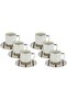 Al Saif Gallery Porcelain Coffee Cup Set, 12 Pieces - Light Beige - 2