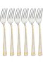 Al Saif Gallery steel sweet fork set, 6 pieces, triangle pattern - silver - 2