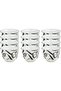 Al Saif Gallery Saudi Porcelain Coffee Cup Set, 12 Pieces - White Silver