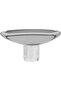 Al Saif Gallery Stainless Steel Serving Stand, 16x16x7 cm, Acrylic Base, Triangular Shape - Silver