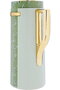 Everest Widad Thermos, rose pattern, golden handle, 1 liter, thermal glass inner shell, plastic outer shell - green - 4