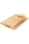Al Saif Gallery steel tray set, 3 pieces, rectangular, engraved - gold