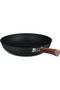 Al Saif Gallery Stainless Steel Frying Pan, 27cm, Wooden Handle - Black - 2