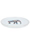 Al Saif Gallery porcelain serving plate, round, 23 cm, elephant pattern - white - 4