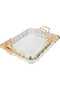 Al Saif Gallery tofaria set with gold handle, two pieces, rectangular - silver - 2